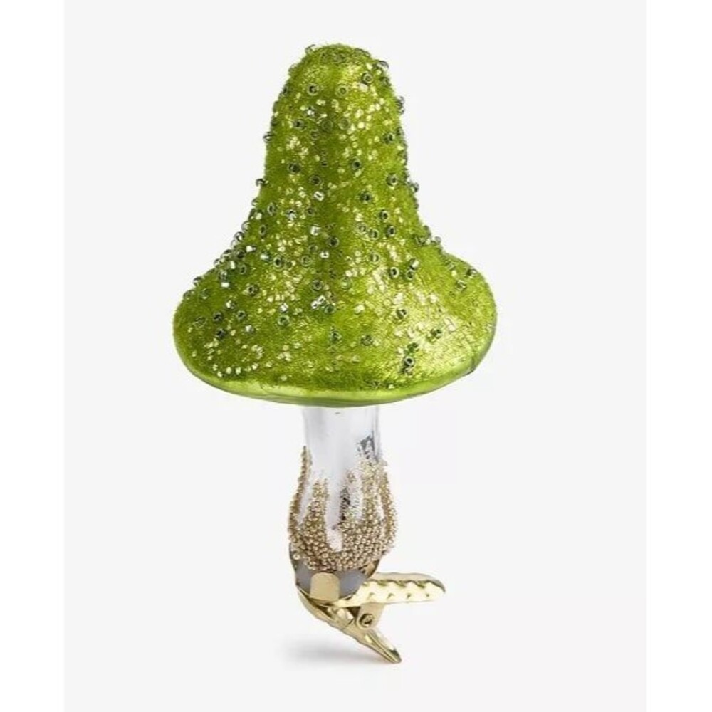 Macy’s Holiday Lane Enchanted Forest Glass Mushroom Clip Ornament